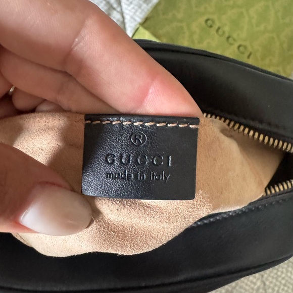 Authentic GG Marmont Gucci Black Leather Crossbody Bag. - Picture 10 of 14